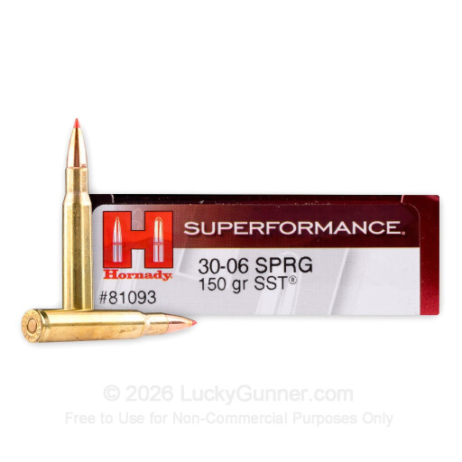 30-06 - 150 Grain SST - Hornady Superformance - 20 Rounds