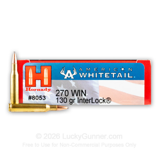 270 - 130 Grain SP - Hornady American Whitetail - 20 Rounds