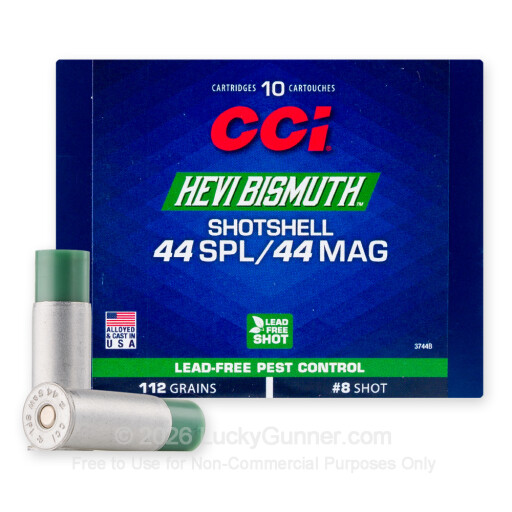 44 Special - 112 Grain #8 Bismuth Shot - CCI Pest Control Shotshell - 10 Rounds