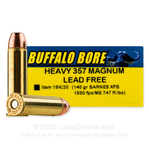 357 Mag - 140 Grain XPB - Buffalo Bore Heavy - 20 Rounds