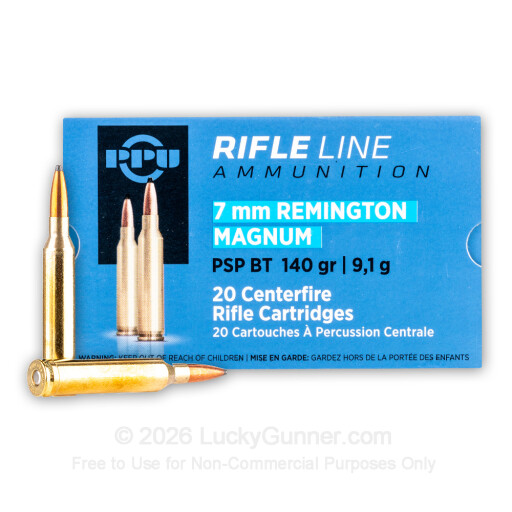 7mm Remington Magnum - 140 gr PSP - Prvi Partizan - 20 Rounds
