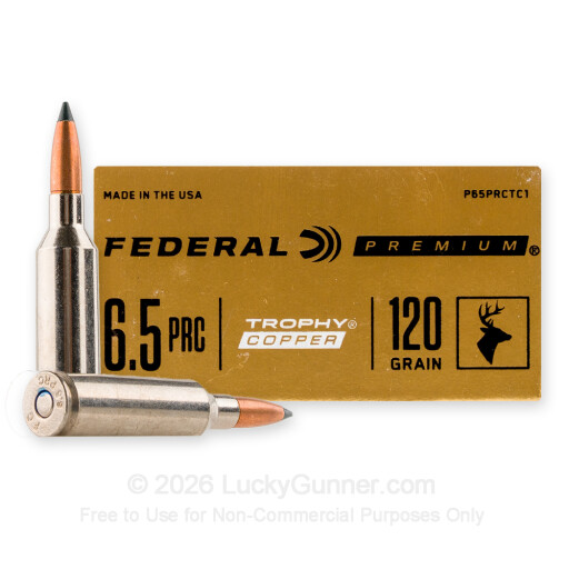 6.5 PRC - 120 Grain Trophy Copper - Federal - 20 Rounds
