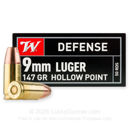 9mm - 147 Grain JHP - Winchester - 500 Rounds