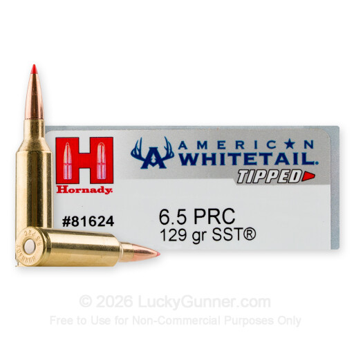 6.5 Creedmoor - 129 gr - SST Polymer Tip - Hornady American Whitetail - 20 Rounds