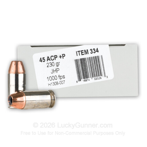 45 ACP - +P 230 Grain JHP - Underwood - 20 Rounds