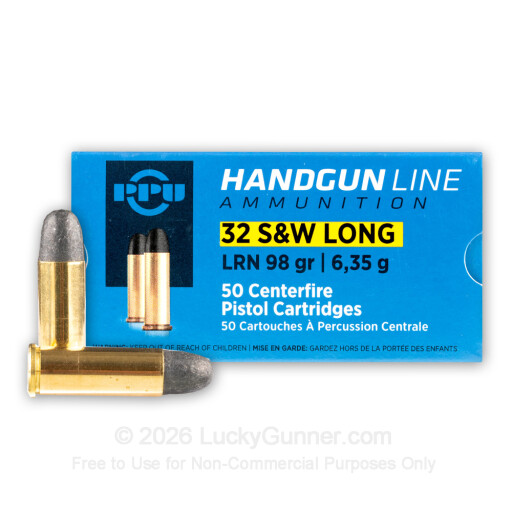 32 S&W Long - 98 Grain LRN - Prvi Partizan - 50 Rounds