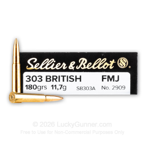 303 British - 180 Grain FMJ - Sellier & Bellot - 400 Rounds