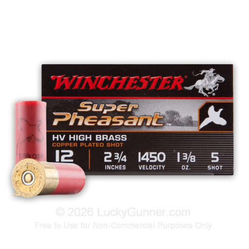 12 Gauge - 2-3/4" 1-3/8oz. #5 Shot - Winchester Super Pheasant - 25 Rounds