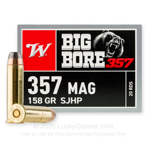 357 Mag - 158 Grain SJHP - Winchester Big Bore - 20 Rounds