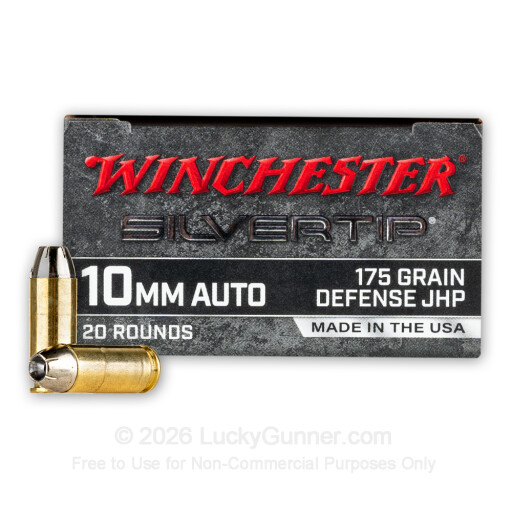 10mm Auto - 175 Grain JHP - Winchester Silvertip - 200 Rounds