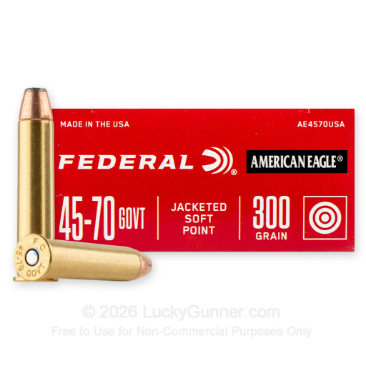 45-70 Government - 300 Grain JSP - Federal 250th Anniversary USA - 20 Rounds