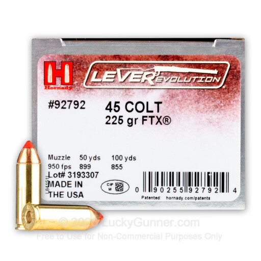 45 Long Colt - 225 Grain FTX - Hornady LeverRevolution - 200 Rounds