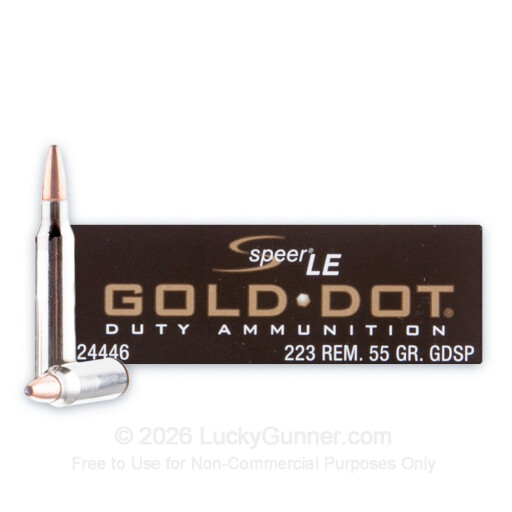 223 Rem - 55 Grain Gold Dot SP - Speer LE - 500 Rounds
