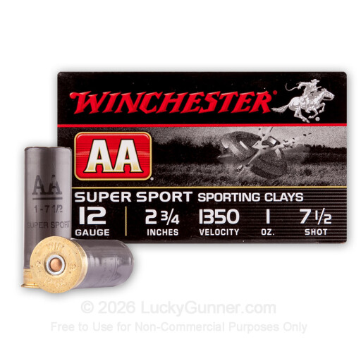 12 Gauge - 2-3/4" - #7-1/2 Shot 1 oz. - Winchester AA Sporting Clays - 25 Rounds