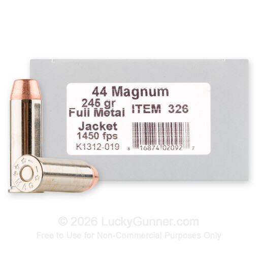 44 Mag - 245 Grain FMJ FN - Underwood - 50 Rounds