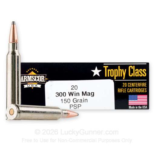 300 Winchester Magnum - 150 Grain PSP - Armscor USA - 20 Rounds