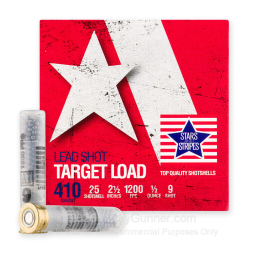 410 Bore - 2-1/2" 1/2oz. #9 Shot - Stars and Stripes - 25 Rounds