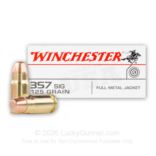 357 Sig - 125 Grain FMJ - Winchester USA - 50 Rounds
