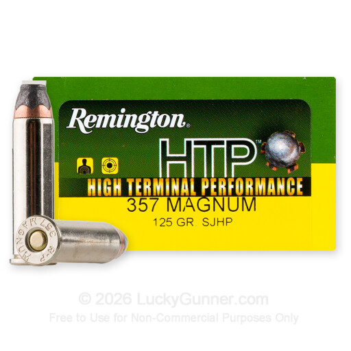 357 Mag - 125 Grain SJHP - Remington HTP - 20 Rounds