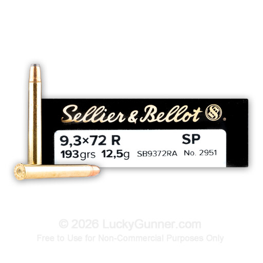9.3x72mm Rimmed - 193 Grain SP - Sellier & Bellot - 20 Rounds