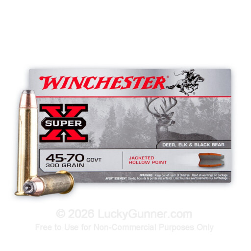 45-70 Government - 300 Grain JHP - Winchester Super-X - 20 Rounds