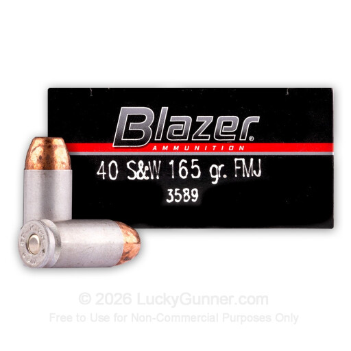 40 S&W - 165 Grain FMJ - Blazer - 1000 Rounds