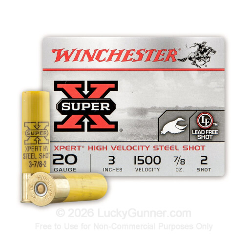 20 Gauge - 3" 7/8 oz. #2 Steel Shot - Winchester Xpert High Velocity - 25 Rounds