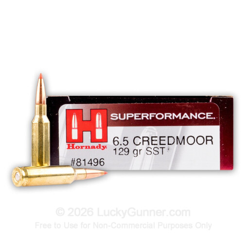 6.5 Creedmoor - 129 gr - SST Polymer Tip - Hornady - 20 Rounds