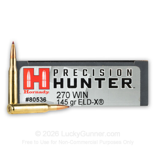270 - 145 Grain ELD-X - Hornady Precision Hunter - 20 Rounds