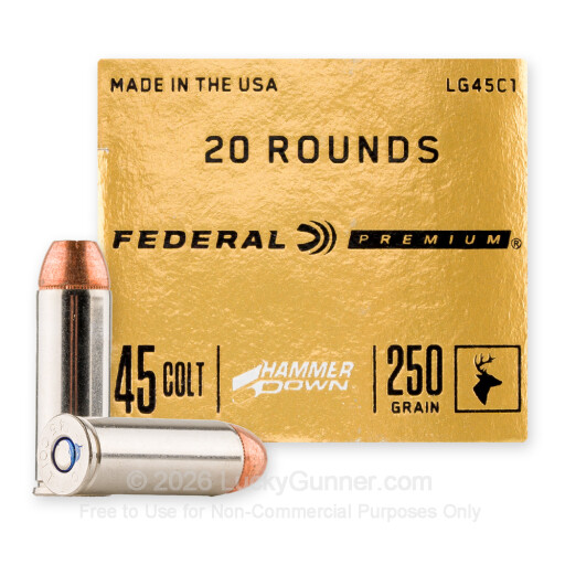 45 Long Colt - 250 Grain Bonded HP - Federal HammerDown - 20 Rounds