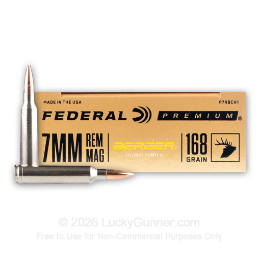 7mm Rem Mag - 168 Grain Berger Hybrid Hunter - Federal - 20 Rounds