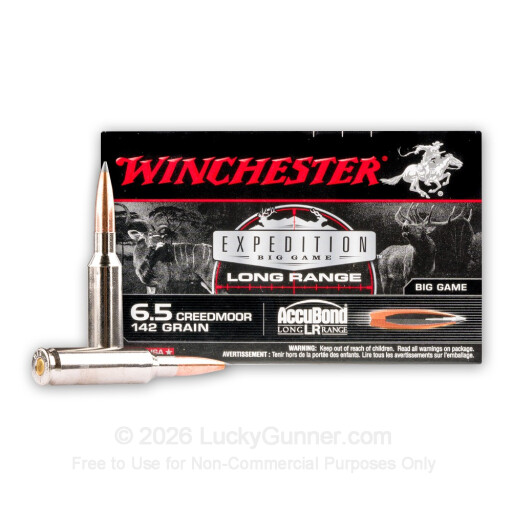 6.5mm Creedmor - 142 Grain Nosler AccuBond Long Range - Winchester Expedition - 20 Rounds
