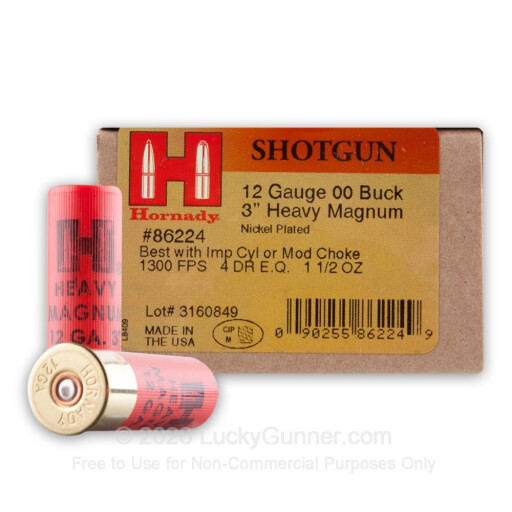 12 Gauge - 3" 12 Pellets 00 Buck - Hornady Heavy Magnum Coyote - 10 Rounds
