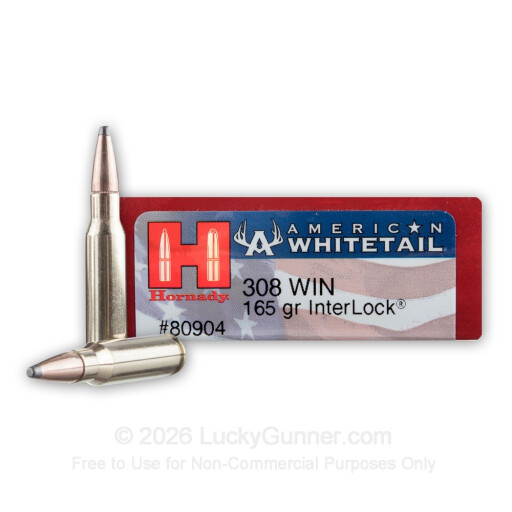 308 - 165 Grain InterLock SP - Hornady American Whitetail - 200 Rounds