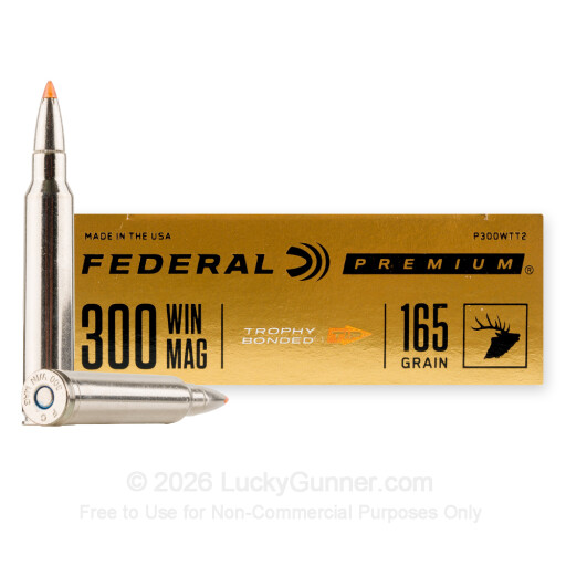 300 Winchester Magnum - 165 Grain Trophy Bonded Tip - Federal - 20 Rounds