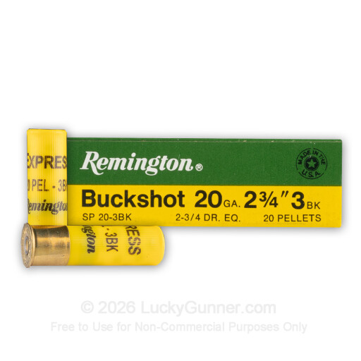 20 ga - 2-3/4" # 3 Buck - Remington Express - 250 Rounds