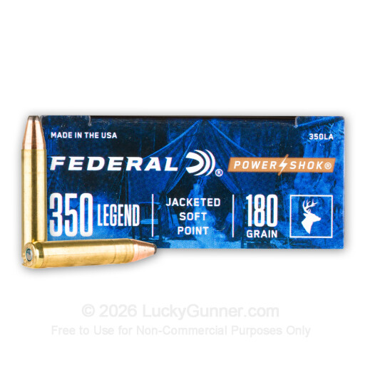 350 Legend - 180 Grain SP - Federal Power-Shok - 200 Rounds