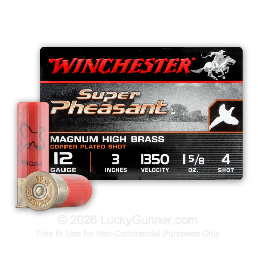 12 Gauge - 3" 1-5/8oz. #4 Shot - Winchester Super Pheasant - 25 Rounds