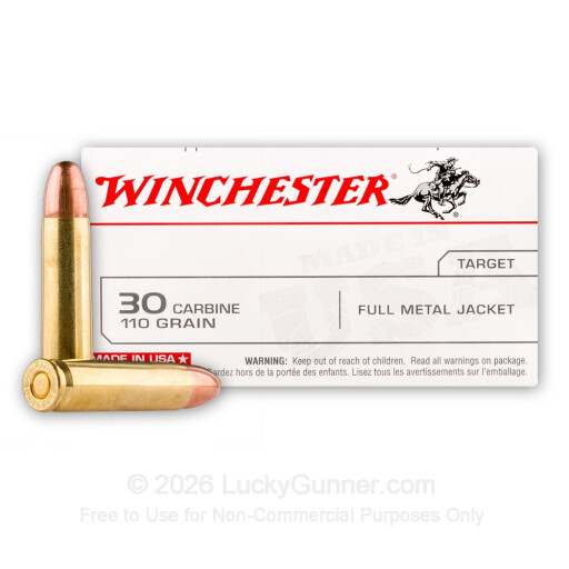 30 Carbine - 110 Grain FMJ - Winchester USA - 500 Rounds