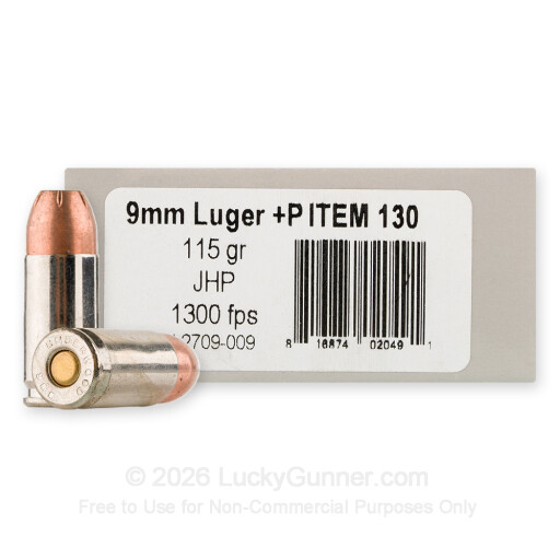 9mm - +P 115 Grain JHP - Underwood - 20 Rounds