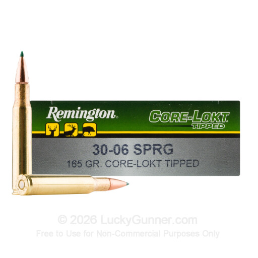 30-06 - 165 Grain Polymer Tip - Remington Core-Lokt Tipped - 20 Rounds