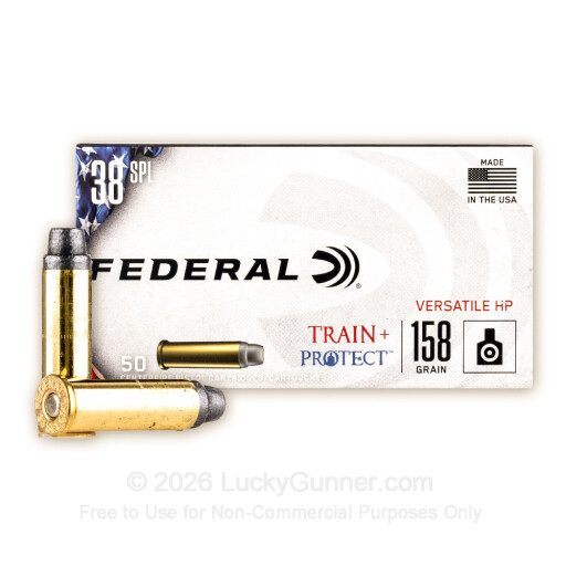 38 Special - 158 Grain LSWCHP  - Federal Train + Protect - 500 Rounds