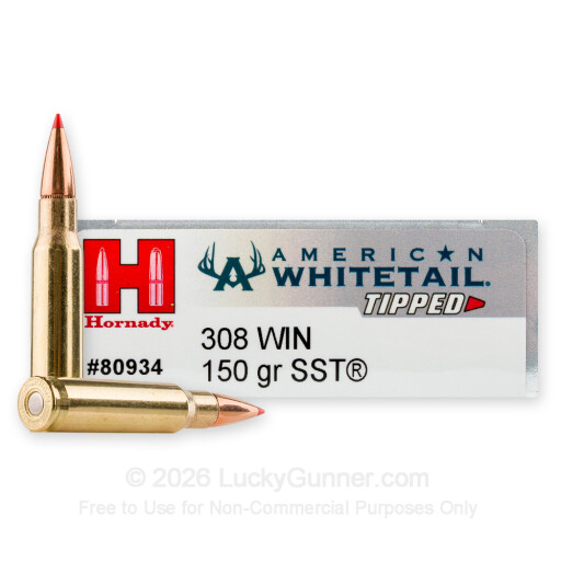 308 - 150 Grain SST - Hornady American Whitetail Tipped - 20 Rounds