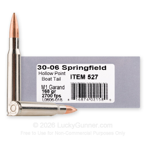 30-06 - 168 Grain HPBT - Underwood M1 Garand - 20 Rounds