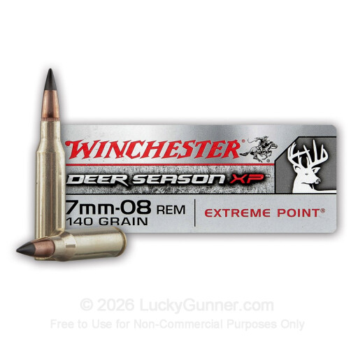 7mm-08 - 140 Grain Polymer Tip - Winchester Deer Season XP - 20 Rounds