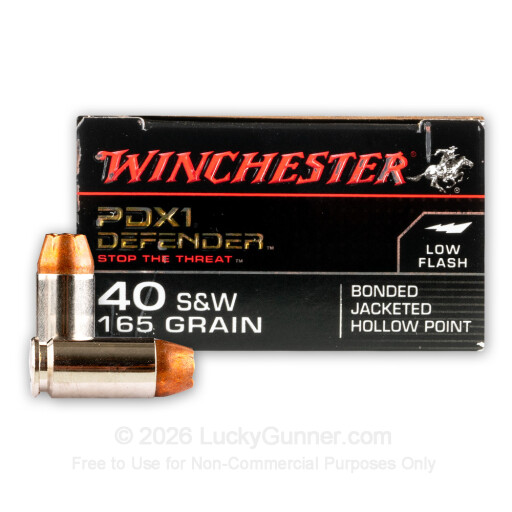 40 S&W - 165 gr JHP - Winchester Supreme Elite - 20 Rounds
