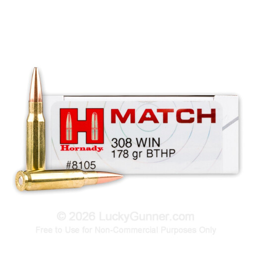 308 - 178 gr BTHP Match - Hornady - 20 Rounds