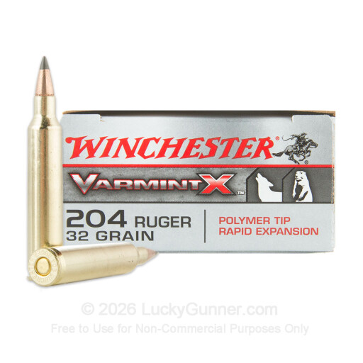 204 Ruger - 32 Grain Polymer Tipped - Winchester Varmint-X - 20 Rounds