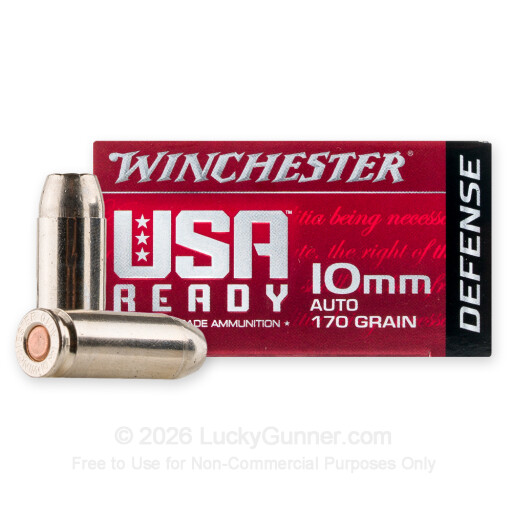 10mm Auto - 170 Grain JHP - Winchester USA Ready Defense - 20 Rounds