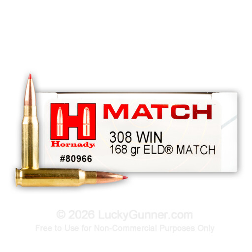 308 - 168 Grain ELD Match - Hornady Match - 200 Rounds